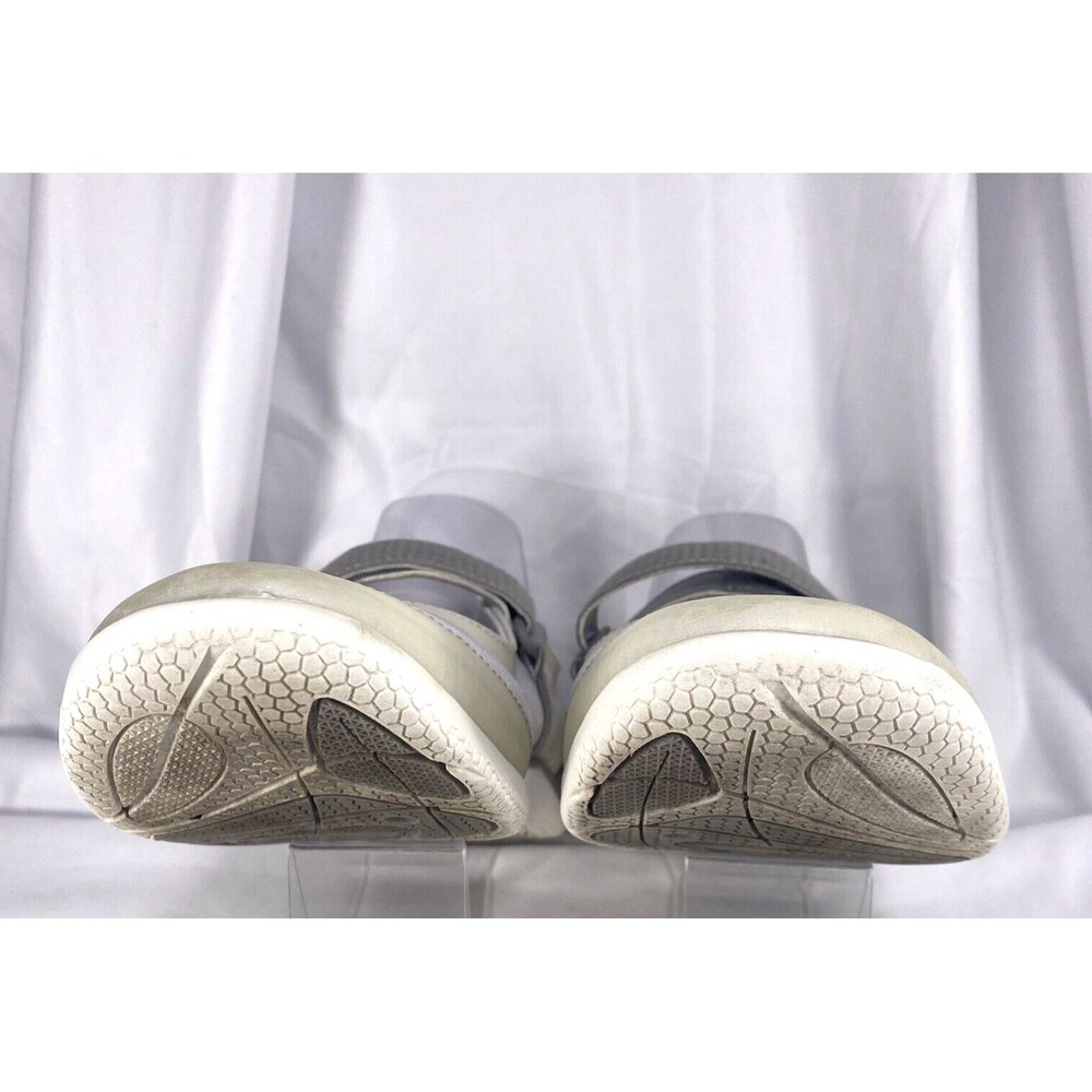 LANDS END Women's Size 11B MARY JANE SHOE White/Gray MESH FLATS SNEAKERS #481528 - Picture 7 of 10